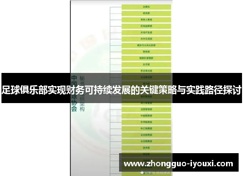 足球俱乐部实现财务可持续发展的关键策略与实践路径探讨